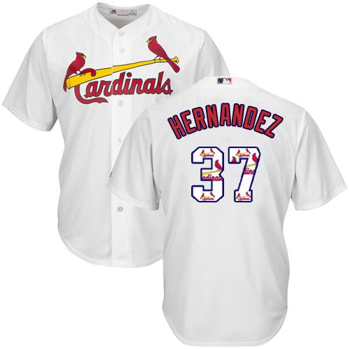 Cardinals #37 Keith Hernandez White Team Logo Fashion Stitched MLB Jersey